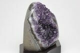 Amethyst Cluster With Wood Base - Uruguay #200008-1